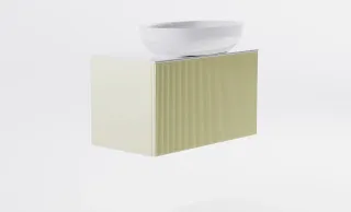 Тумба с раковиной Astra-Form М-40 Slim 4631177714559 80 см бежевый матовый